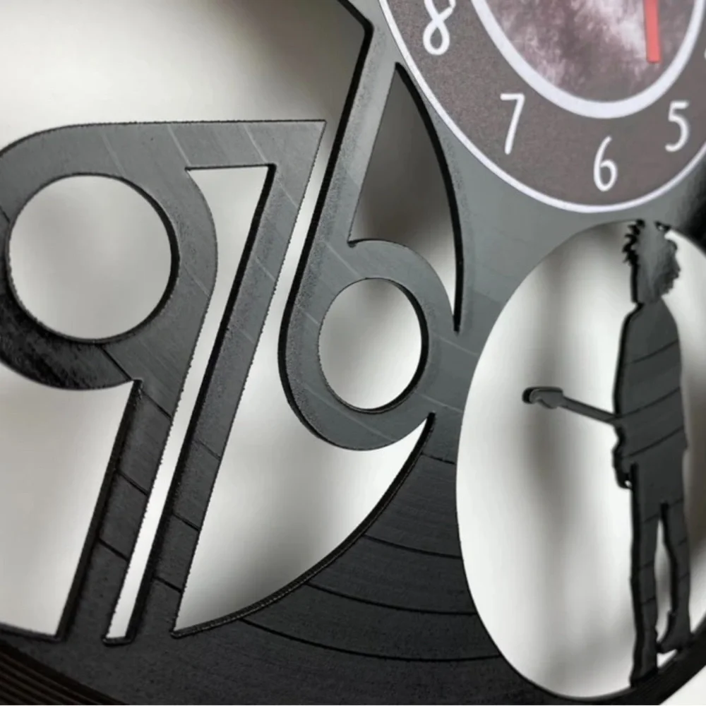The Cure clock handmade record Black wall Robert Smith gift 1976 band goth